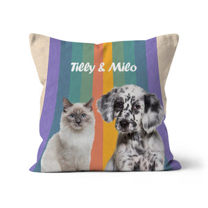 Minimalist: Custom Pet Pillow - Paw & Glory - Dog Portraits - Pet Portraits