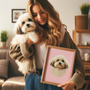 Minimalist: Custom Pet Portrait - Paw & Glory - Dog Portraits - Pet Portraits