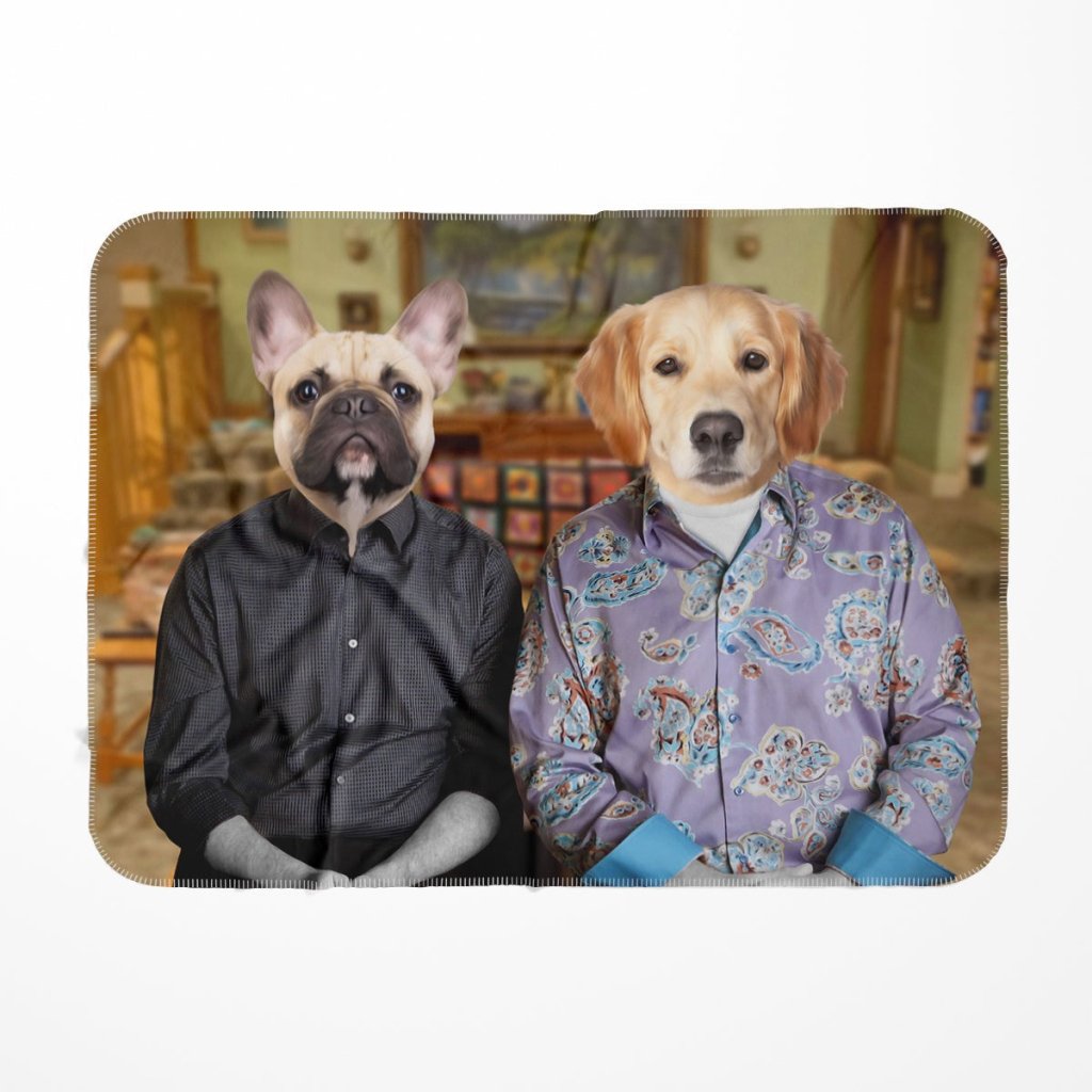 Mitch & Cam (Modern Family Inspired): Custom Pet Blanket - Paw & Glory - Dog Portraits - Pet Portraits