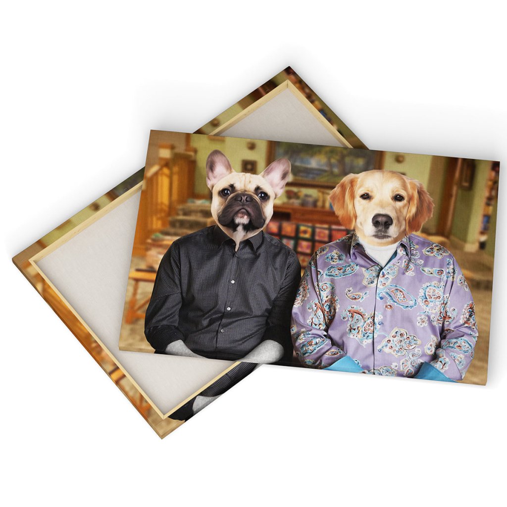 Mitch & Cam (Modern Family Inspired): Custom Pet Canvas - Paw & Glory - Dog Portraits - Pet Portraits