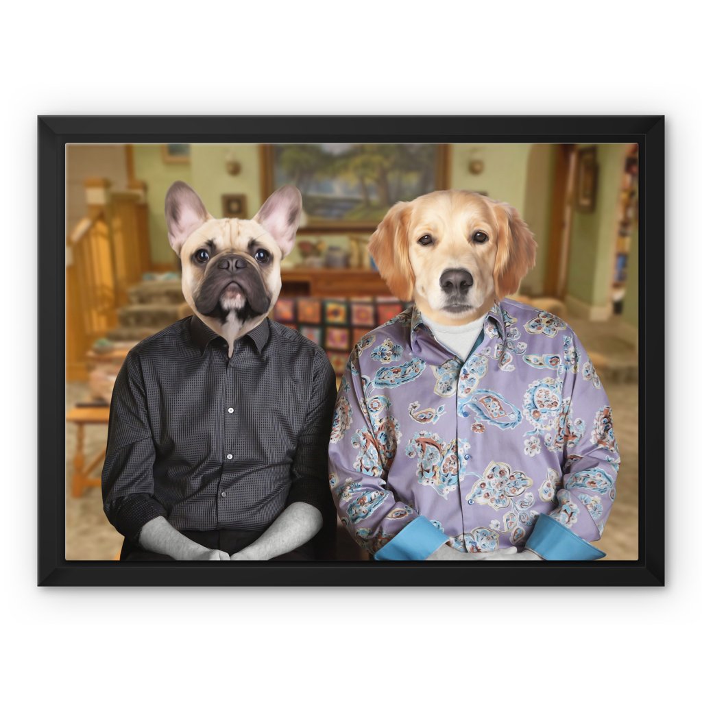 Mitch & Cam (Modern Family Inspired): Custom Pet Canvas - Paw & Glory - Dog Portraits - Pet Portraits