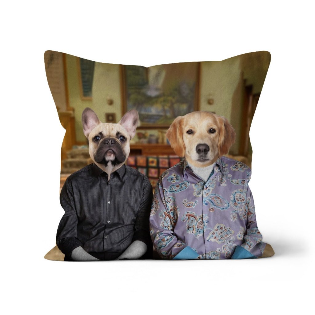 Mitch & Cam (Modern Family Inspired): Custom Pet Pillow - Paw & Glory - Dog Portraits - Pet Portraits