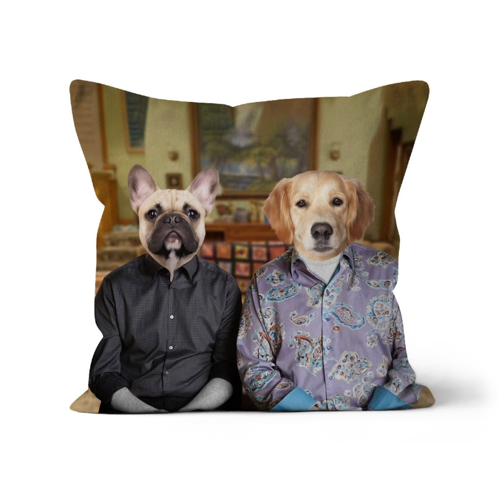 Mitch & Cam (Modern Family Inspired): Custom Pet Pillow - Paw & Glory - Dog Portraits - Pet Portraits