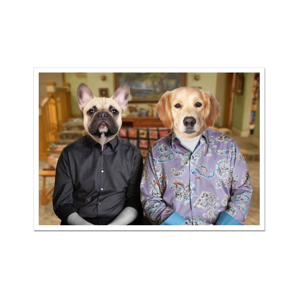 Mitch & Cam (Modern Family Inspired): Custom Pet Portrait - Paw & Glory - Dog Portraits - Pet Portraits