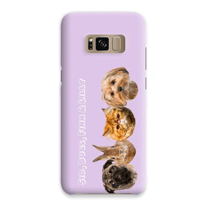 Modern: Custom Four Pet Phone Case - Paw & Glory - Dog Portraits - Pet Portraits