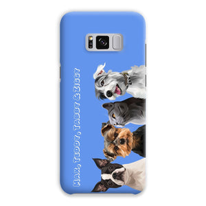 Modern: Custom Four Pet Phone Case (Half Body) - Paw & Glory - Dog Portraits - Pet Portraits