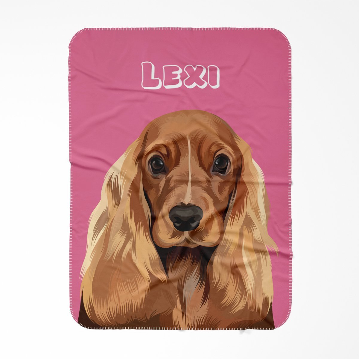 Modern: Custom One Pet Blanket (Half Body) - Paw & Glory - Dog Portraits - Pet Portraits