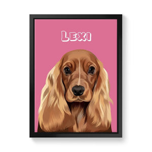 Modern: Custom One Pet Canvas (Half Body) - Paw & Glory - Dog Portraits - Pet Portraits