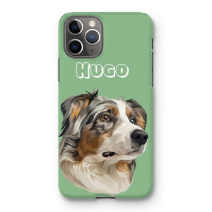 Modern: Custom One Pet Phone Case - Paw & Glory - Dog Portraits - Pet Portraits