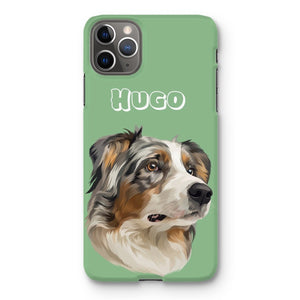 Modern: Custom One Pet Phone Case - Paw & Glory - Dog Portraits - Pet Portraits