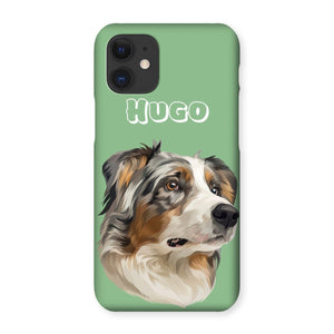 Modern: Custom One Pet Phone Case - Paw & Glory - Dog Portraits - Pet Portraits