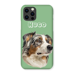 Modern: Custom One Pet Phone Case - Paw & Glory - Dog Portraits - Pet Portraits