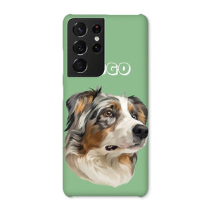 Modern: Custom One Pet Phone Case - Paw & Glory - Dog Portraits - Pet Portraits