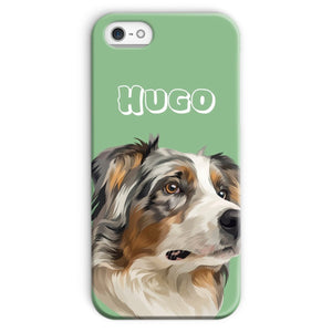 Modern: Custom One Pet Phone Case - Paw & Glory - Dog Portraits - Pet Portraits