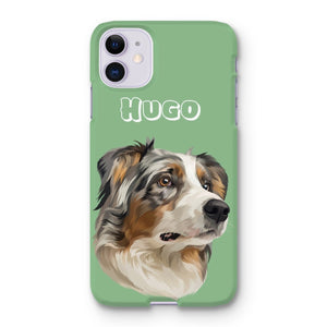 Modern: Custom One Pet Phone Case - Paw & Glory - Dog Portraits - Pet Portraits