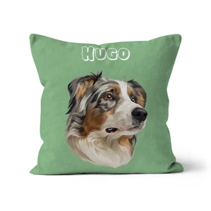 Modern: Custom One Pet Pillow - Paw & Glory - Dog Portraits - Pet Portraits