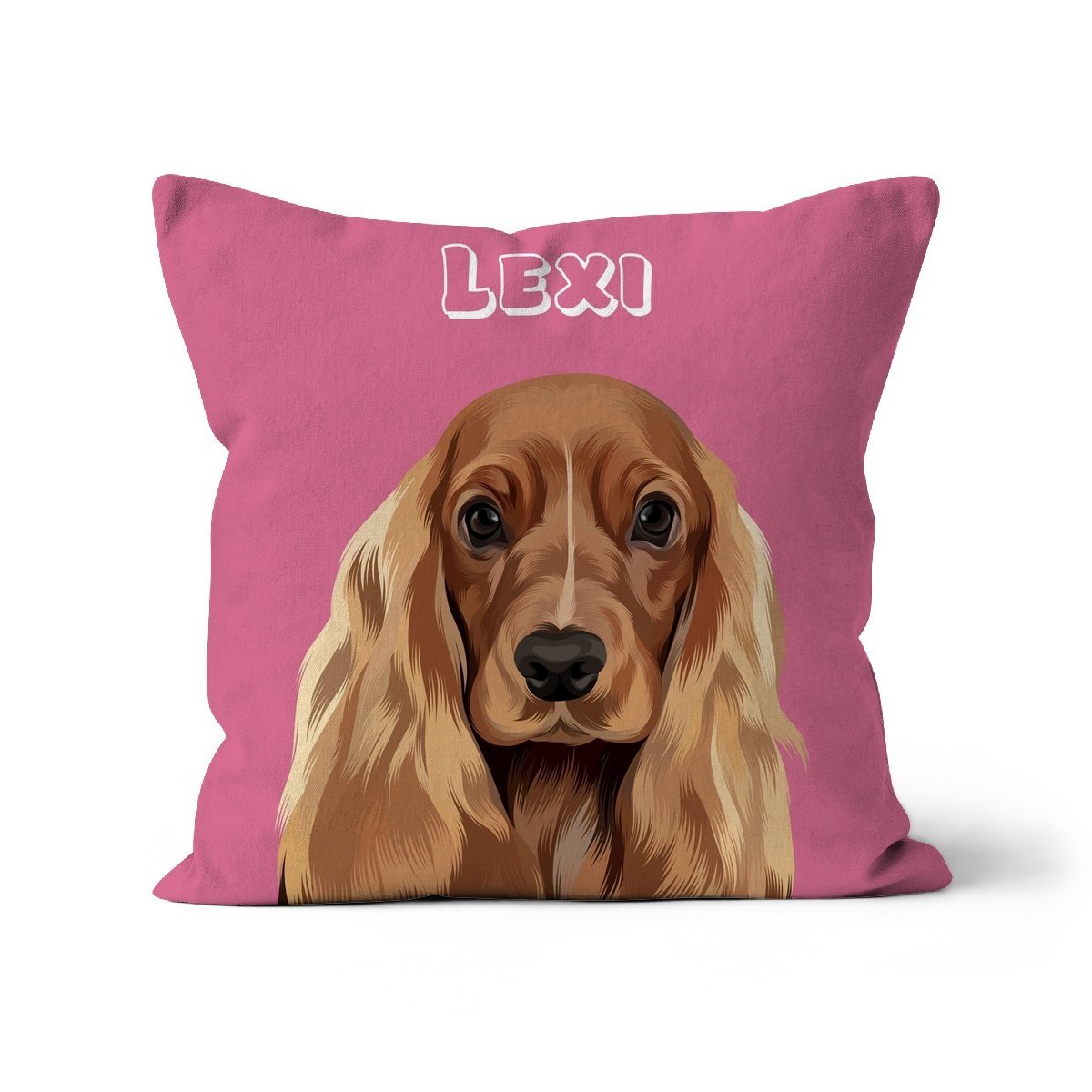 Modern: Custom One Pet Pillow (Half Body) - Paw & Glory - Dog Portraits - Pet Portraits