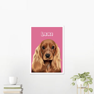 Modern: Custom One Pet Poster - Paw & Glory - Dog Portraits - Pet Portraits