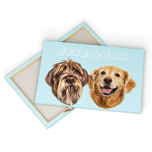 Modern: Custom Two Pet Canvas - Paw & Glory - Dog Portraits - Pet Portraits