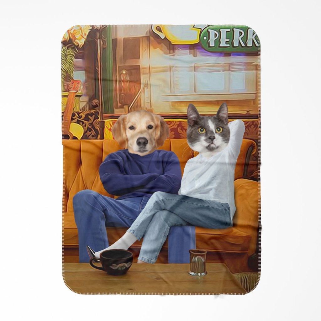 Monica & Chandler (Friends Inspired): Custom Pet Blanket - Paw & Glory - #pet portraits# - #dog portraits# - #pet portraits uk#