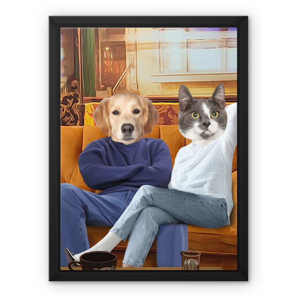 Monica & Chandler (Friends Inspired): Custom Pet Canvas - Paw & Glory - Dog Portraits - Pet Portraits