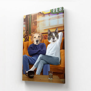 Monica & Chandler (Friends Inspired): Custom Pet Canvas - Paw & Glory - #pet portraits# - #dog portraits# - #pet portraits uk#