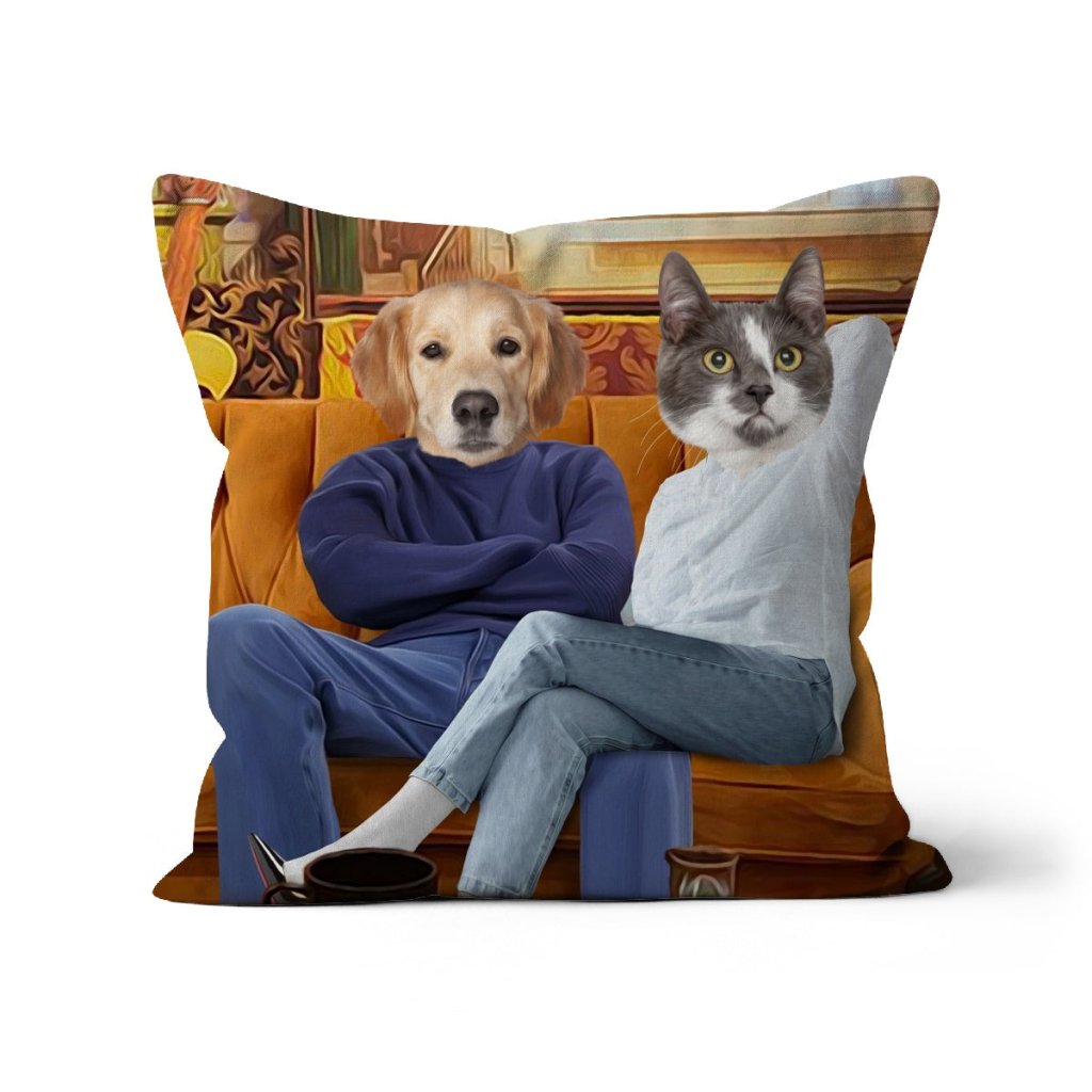 Monica & Chandler (Friends Inspired): Custom Pet Pillow - Paw & Glory - #pet portraits# - #dog portraits# - #pet portraits uk#