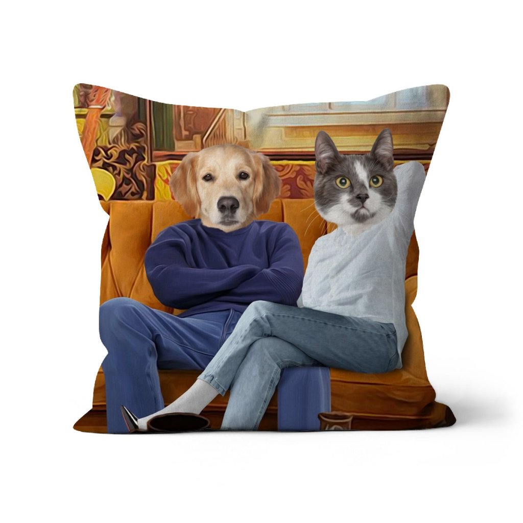Monica & Chandler (Friends Inspired): Custom Pet Pillow - Paw & Glory - #pet portraits# - #dog portraits# - #pet portraits uk#