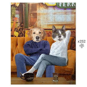 Monica & Chandler (Friends Inspired): Custom Pet Puzzle - Paw & Glory - Dog Portraits - Pet Portraits