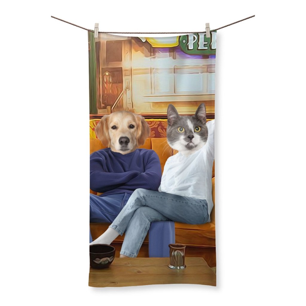 Monica & Chandler (Friends Inspired): Custom Pet Towel - Paw & Glory - #pet portraits# - #dog portraits# - #pet portraits uk#