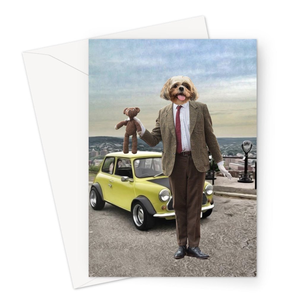 Mr Bean: Custom Pet Greeting Card - Paw & Glory - Dog Portraits - Pet Portraits