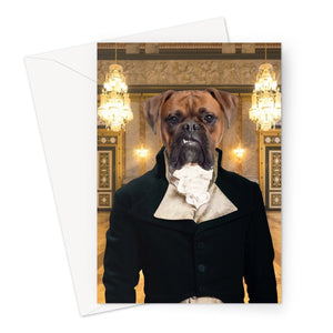 Mr Warleggan (Poldark Inspired): Custom Pet Greeting Card - Paw & Glory - Dog Portraits - Pet Portraits