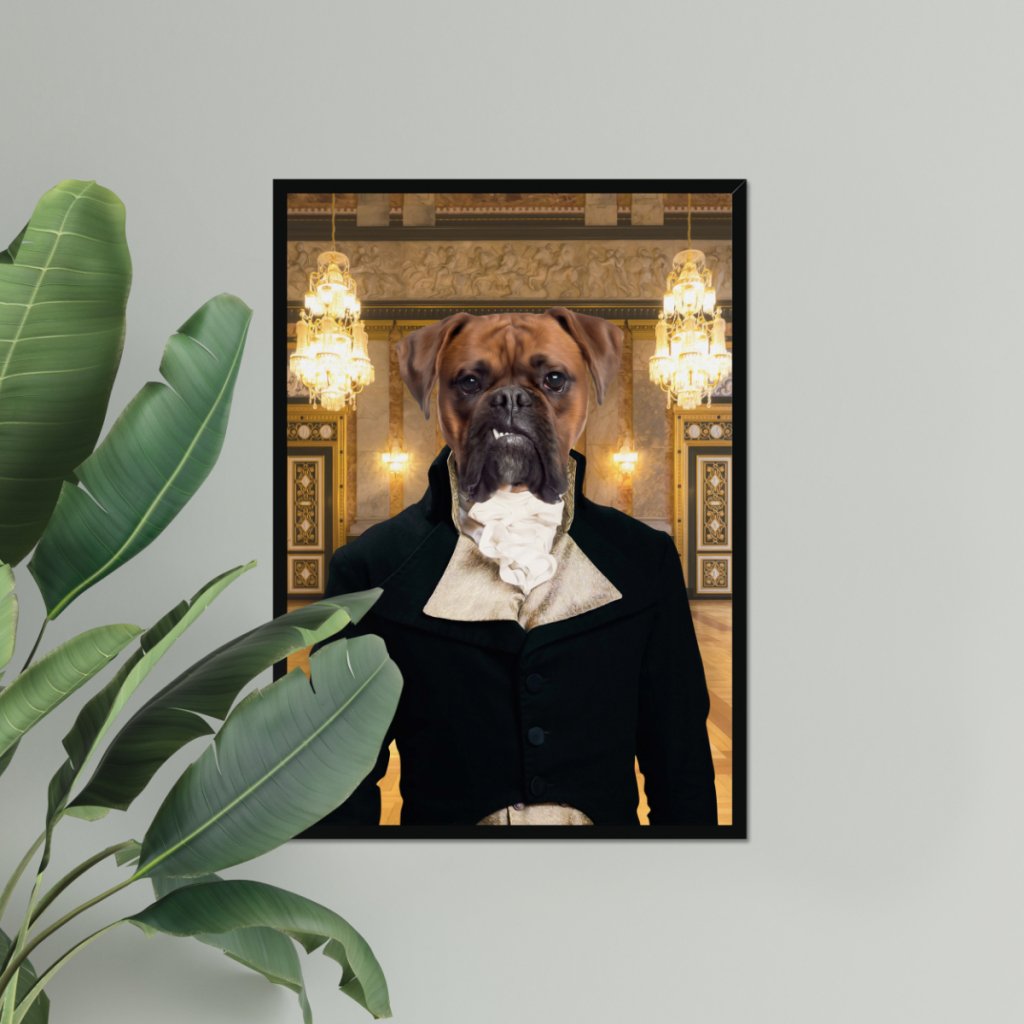 Mr Warleggan (Poldark Inspired): Custom Pet Portrait - Paw & Glory - Dog Portraits - Pet Portraits