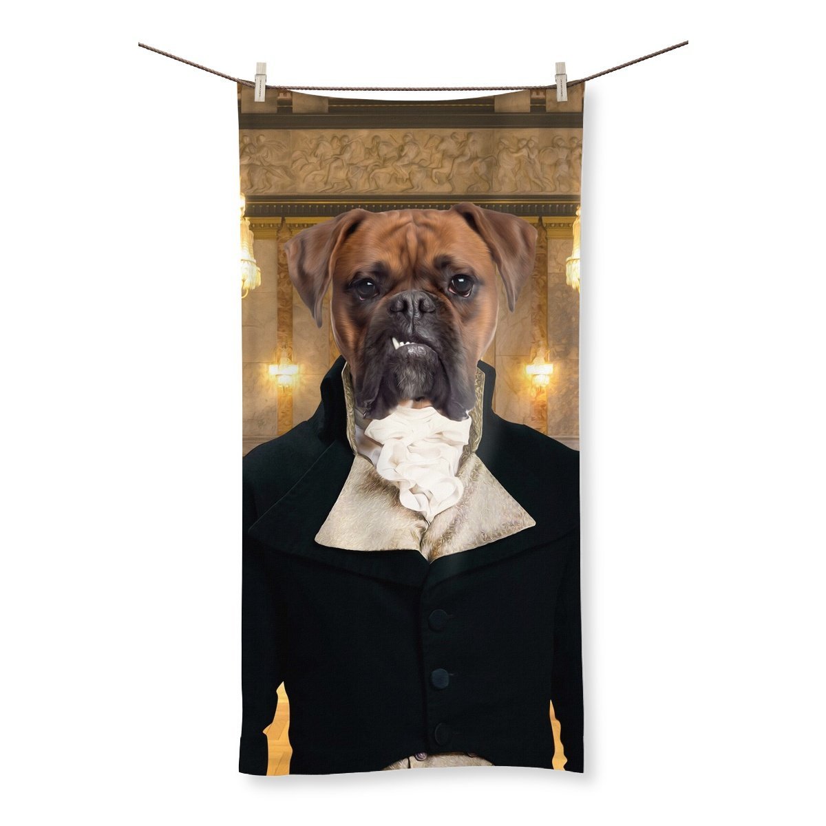 Mr Warleggan (Poldark Inspired): Custom Pet Towel - Paw & Glory - Dog Portraits - Pet Portraits