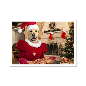 Mrs Claus: Custom Pet Poster - Paw & Glory - Dog Portraits - Pet Portraits