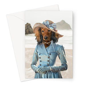 Mrs Warleggan (Poldark Inspired): Custom Pet Greeting Card - Paw & Glory - Dog Portraits - Pet Portraits