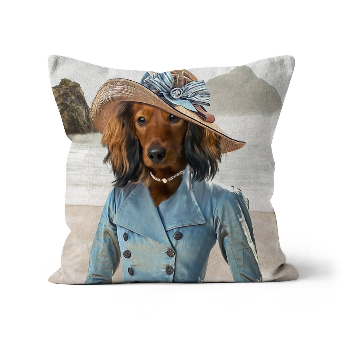 Mrs Warleggan (Poldark Inspired): Custom Pet Pillow - Paw & Glory - Dog Portraits - Pet Portraits