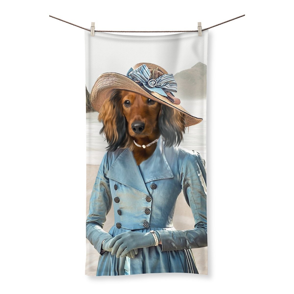 Mrs Warleggan (Poldark Inspired): Custom Pet Towel - Paw & Glory - Dog Portraits - Pet Portraits