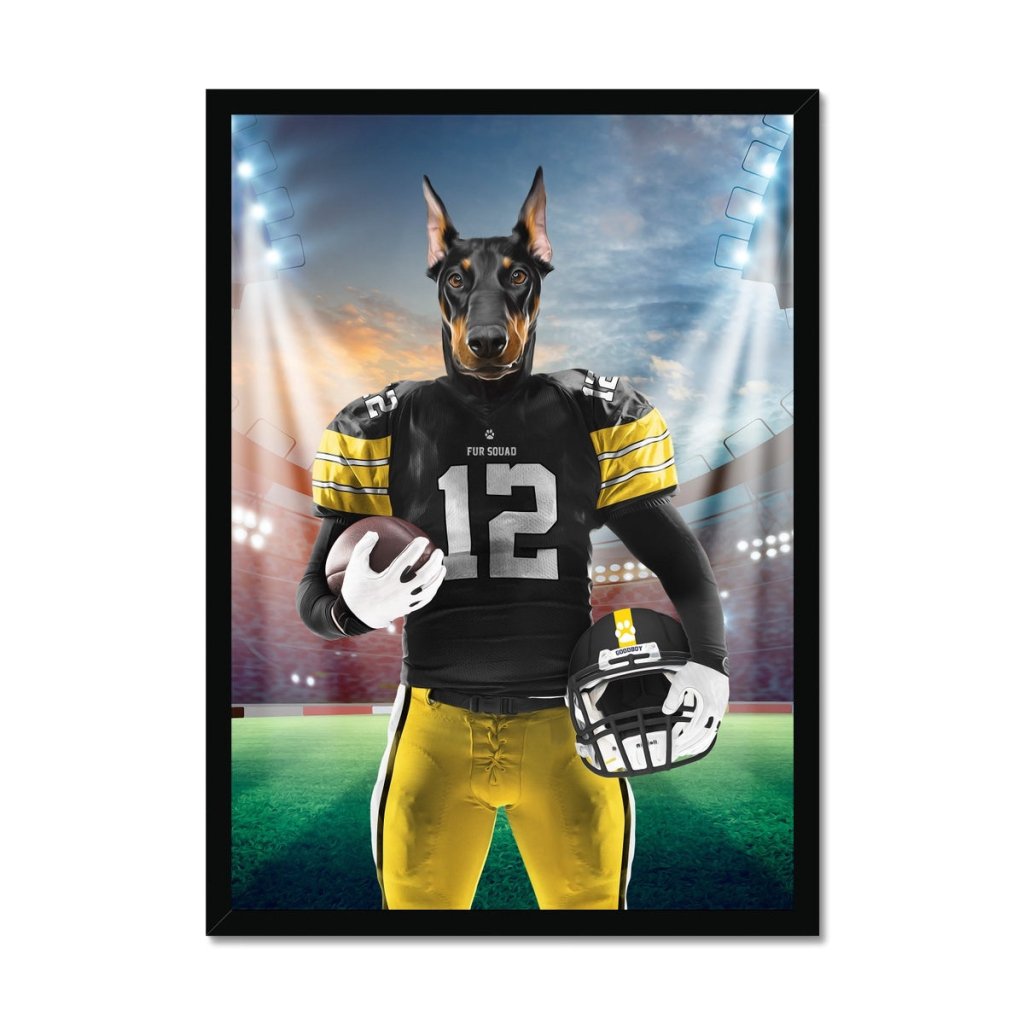 Muttsburgh Steeler: Custom Pet Portrait - Paw & Glory - Dog Portraits - Pet Portraits