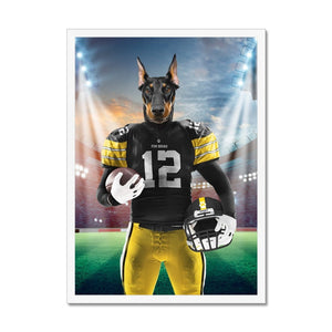 Muttsburgh Steeler: Custom Pet Portrait - Paw & Glory - Dog Portraits - Pet Portraits