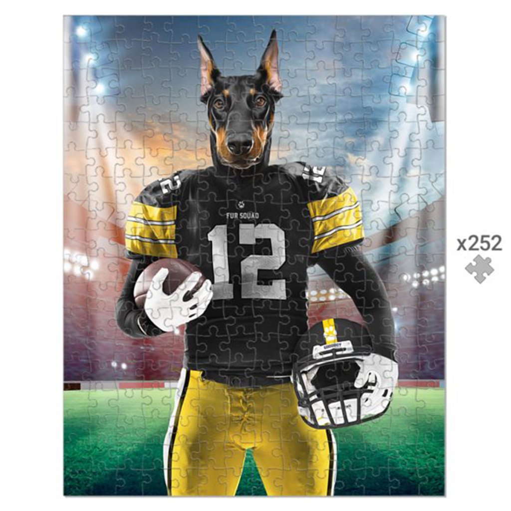 Muttsburgh Steeler: Custom Pet Puzzle - Paw & Glory - Dog Portraits - Pet Portraits