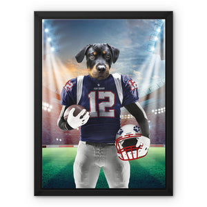 New England Pawtriots: Custom Pet Canvas - Paw & Glory - Dog Portraits - Pet Portraits