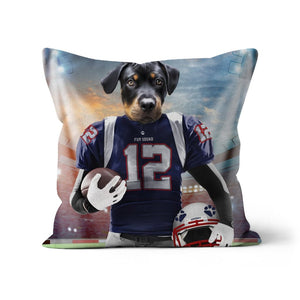 New England Pawtriots: Custom Pet Pillow - Paw & Glory - Dog Portraits - Pet Portraits