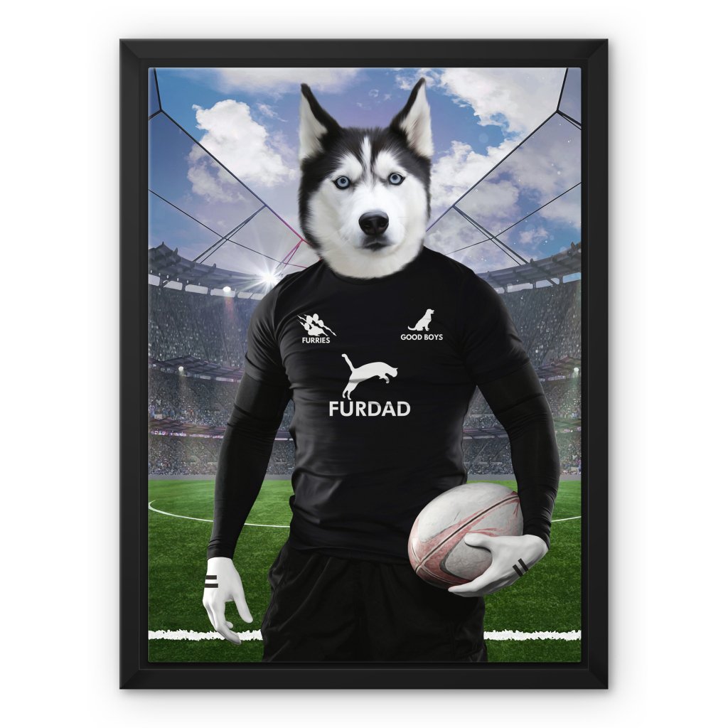 New Zealand Rugby Team: Custom Pet Canvas - Paw & Glory - #pet portraits# - #dog portraits# - #pet portraits uk#