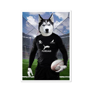 New Zealand Rugby Team: Custom Pet Poster - Paw & Glory - Dog Portraits - Pet Portraits