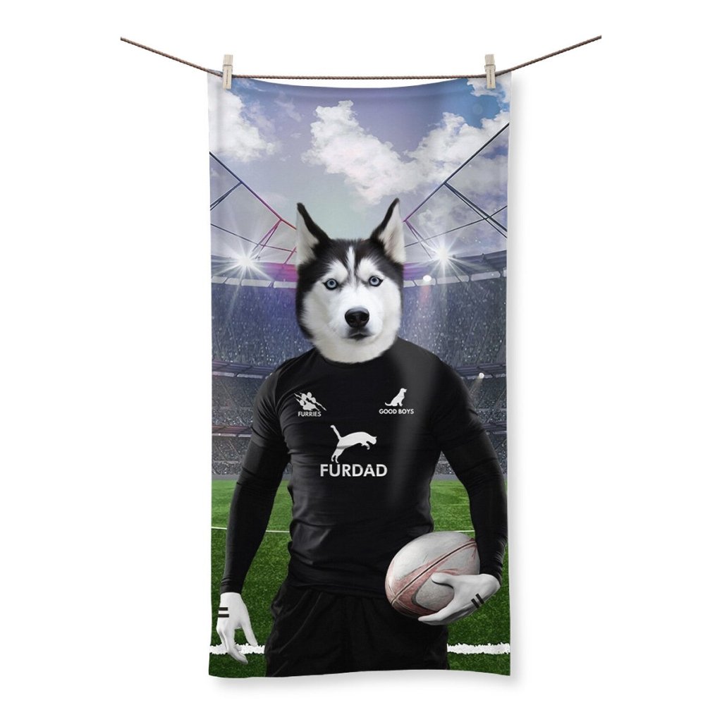 New Zealand Rugby Team: Custom Pet Towel - Paw & Glory - Dog Portraits - Pet Portraits