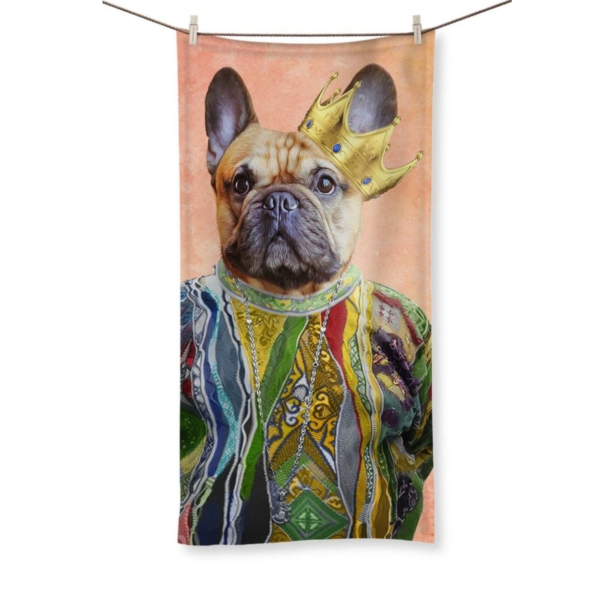 Notorious D.O.G: Custom Pet Towel - Paw & Glory - Dog Portraits - Pet Portraits