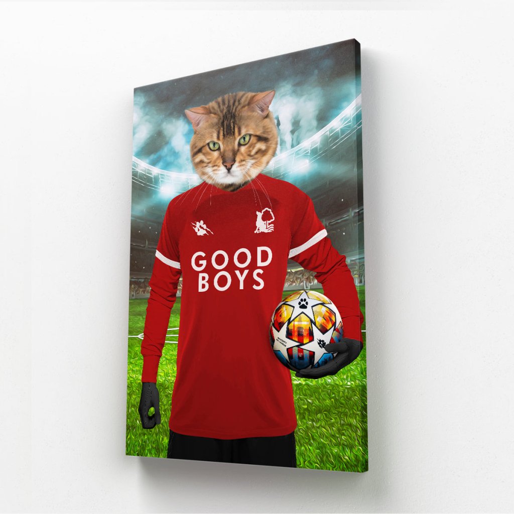 Nottingham Furrest Football Club: Custom Pet Canvas - Paw & Glory - #pet portraits# - #dog portraits# - #pet portraits uk#