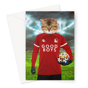 Nottingham Furrest Football Club: Custom Pet Greeting Card - Paw & Glory - Dog Portraits - Pet Portraits