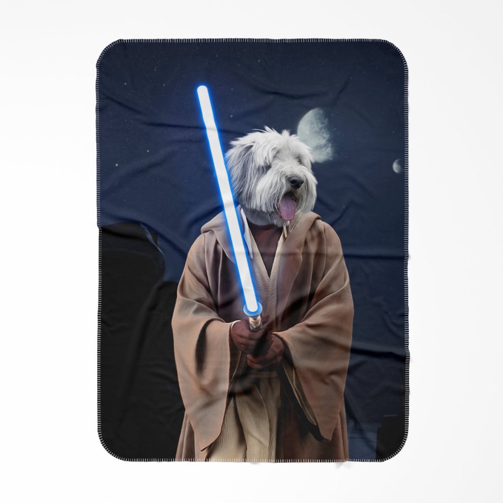 Obi Wan Kanobi (Star Wars Inspired): Custom Pet Blanket - Paw & Glory - Dog Portraits - Pet Portraits